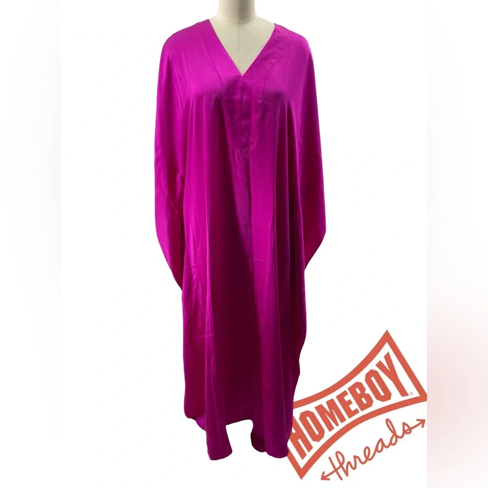 Ocean+Main Vibrant Pink Kaftan Dress - Picture 1 of 7